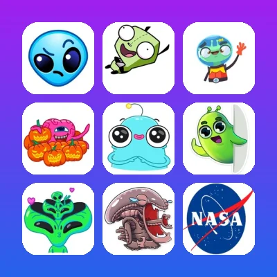 Alien Telegram Stickers Set