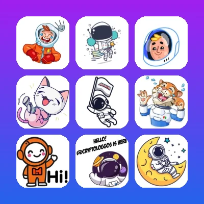 Astronaut Telegram Stickers