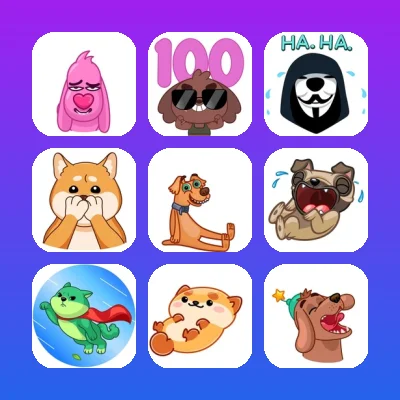 Dogs Telegram Stickers Set