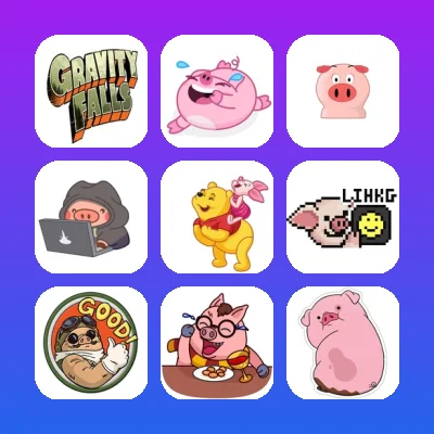 Pigs Telegram Stickers Set
