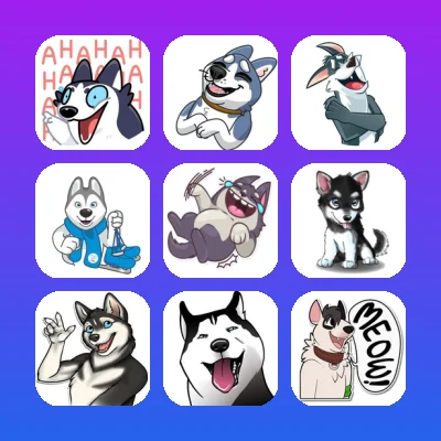 Siberian Husky Telegram Stickers