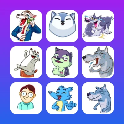 Wolf Telegram Stickers Set