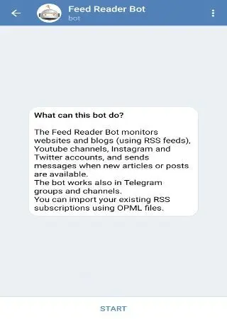 Feed Reader Bot preview 1