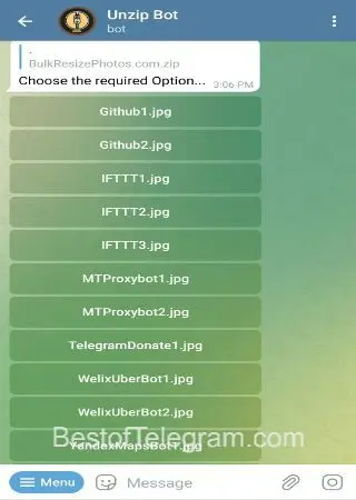 Unzip Bot preview 3