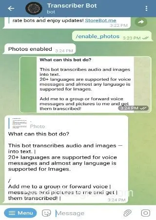 Transcriber Bot preview 2