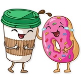 Donut and Coffee sticker pack