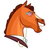 Gentleman Horse sticker pack