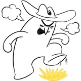 Mean Cowboy & Tiny Horse sticker pack