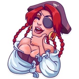 Rica the Pirate sticker pack