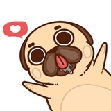 Puglie Pug sticker pack