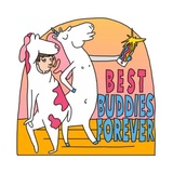 Best Friend of Unicorn sticker pack