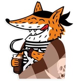 Pirate Fox sticker pack